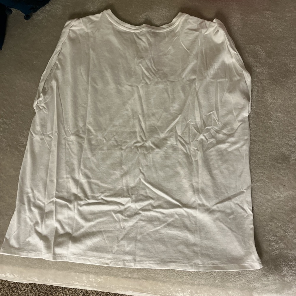 White Sleeveless Shirt